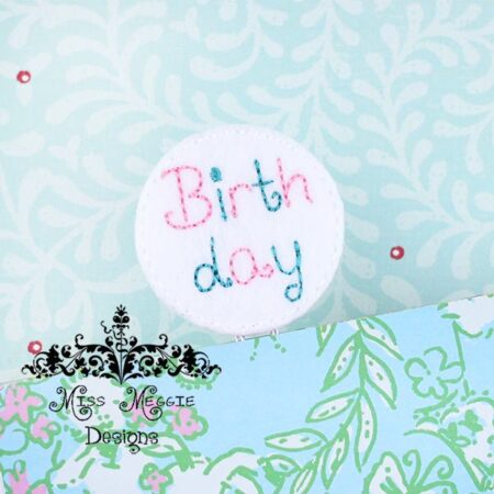 Birthday Planner feltie ITH embroidery design