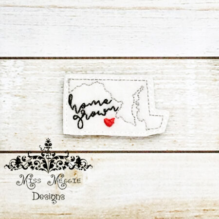 Maryland Home Grown Feltie ITH design digital file