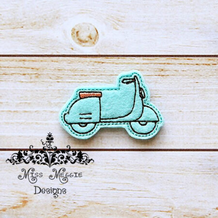Motor Scooter  Feltie ITH design digital file