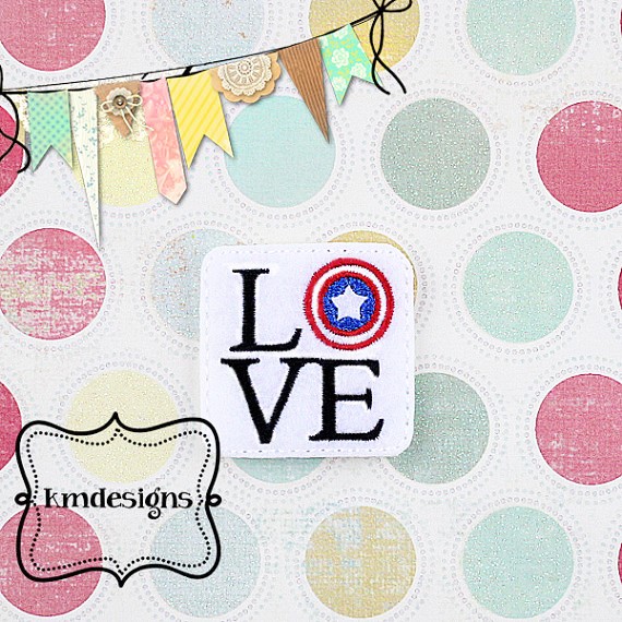 America Love Digital ITH Feltie Embroidery Design