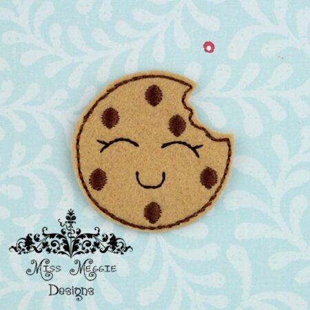 Munched Cookie feltie ITH Embroidery design file