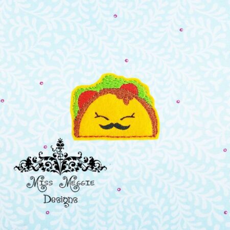 Mr. Taco feltie ITH Embroidery design file