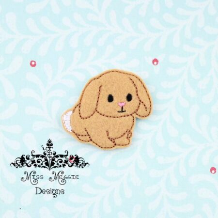 Sweet Bunny Feltie ITH Embroidery Design file