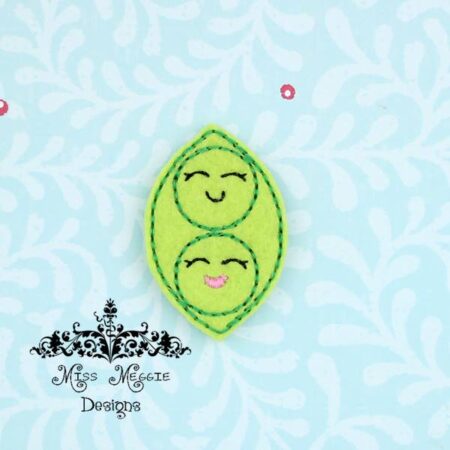 Pea Pod Cuties feltie ITH Embroidery design file