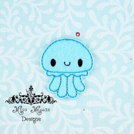 Cute Baby Jellyfish Beach Sea feltie ITH Embroidery design file
