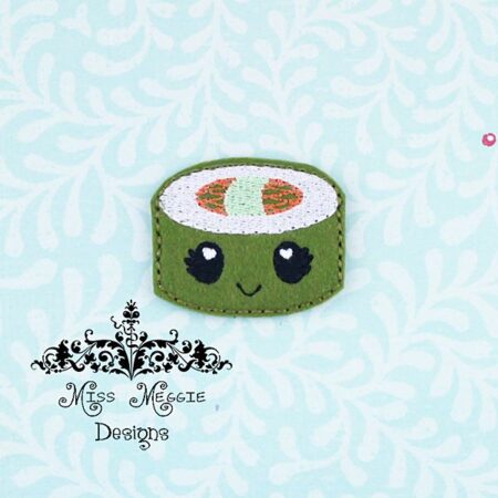 Kawaii Sushi Roll feltie ITH Embroidery design file