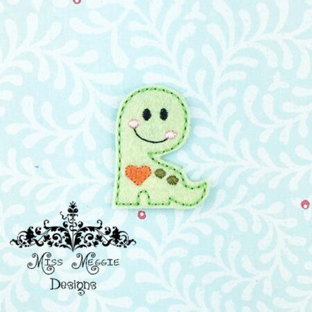 Cute Dino Feltie Digital ITH Embroidery Design