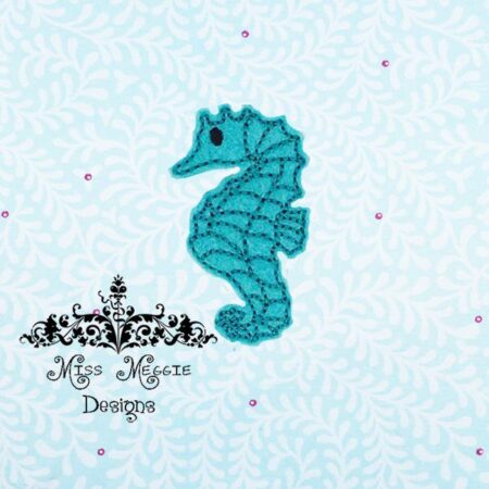 Little Seahorse Feltie Digital ITH Embroidery Design