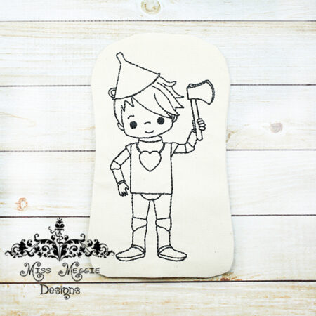 Doodle doll coloring stuffie Wiz Tinman ITH Embroidery file