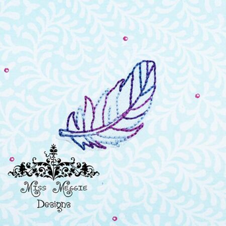 Indian Modern Feather feltie ITH Embroidery design file