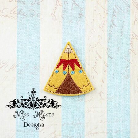 Indian Teepee feltie ITH Embroidery design
