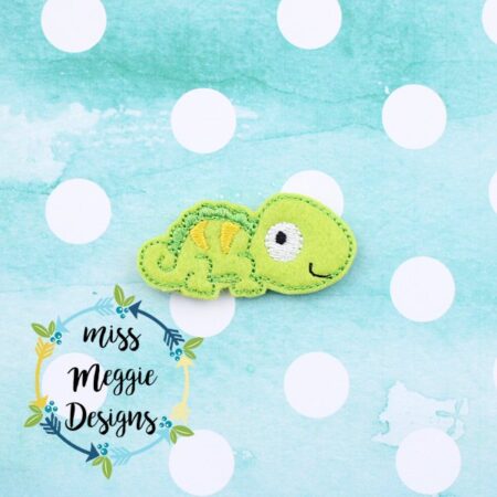 Chameleon Lizard Summer Cute Feltie ITH Embroidery design file