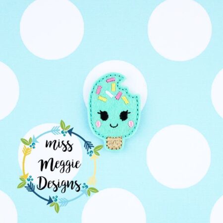 Kawaii Popsicle feltie ITH Embroidery design file