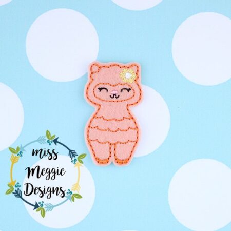 Cute llama feltie ITH Embroidery design file