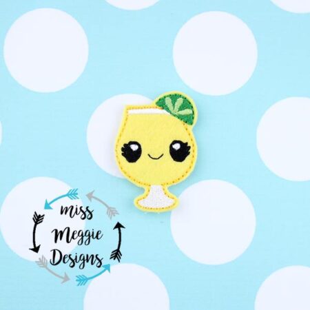Kawaii Summer Drink feltie ITH Embroidery design file