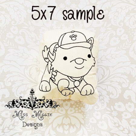 Doodle doll coloring stuffie Paw Trash dog ITH Embroidery file