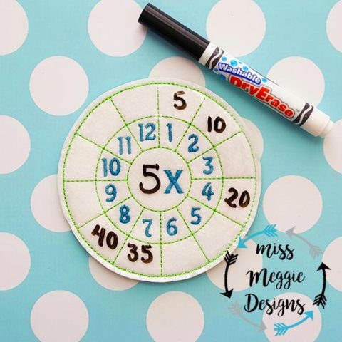 Math multiplication wheel ith embroidery design file  miss meggie designs Math multiplication wheel ith embroidery design file  miss meggie designs