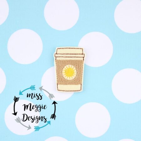 Cappuccino Sun brewed feltie ITH Embroidery design file