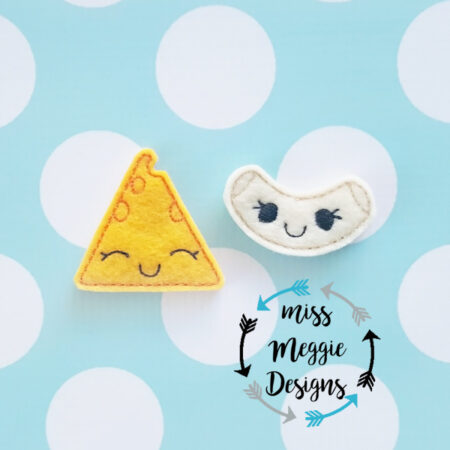 Mac and Cheese Bff Feltie set ITH Embroidery Design file