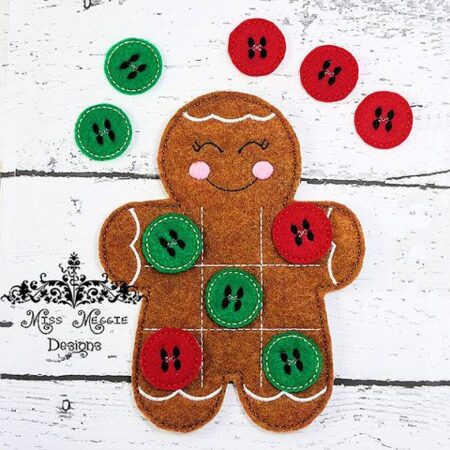 Gingerbread Man Button TTT board set ITH Embroidery design