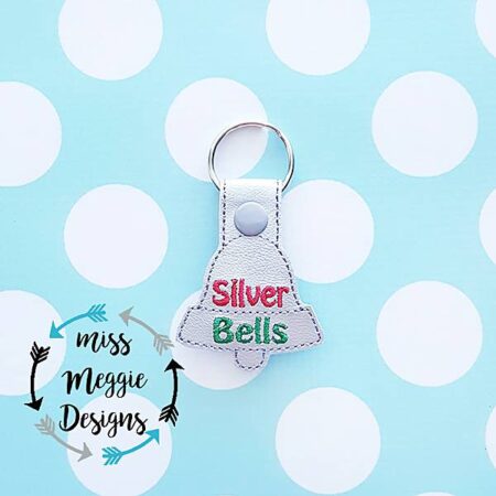 Silver Bells Christmas snaptab ITH Embroidery design file