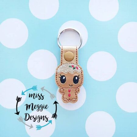 Gingerbread Man Christmas Cookie snaptab ITH Embroidery