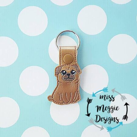 Pug Dog Puppy snaptab ITH Embroidery