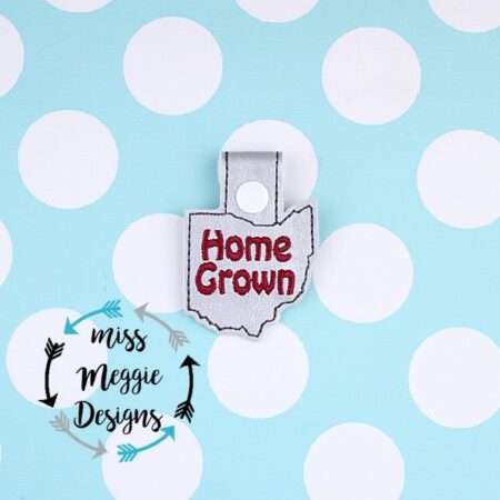 Ohio Home Grown snaptab ITH Embroidery design