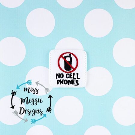 No Cell Phones Gilmore feltie ITH Embroidery design