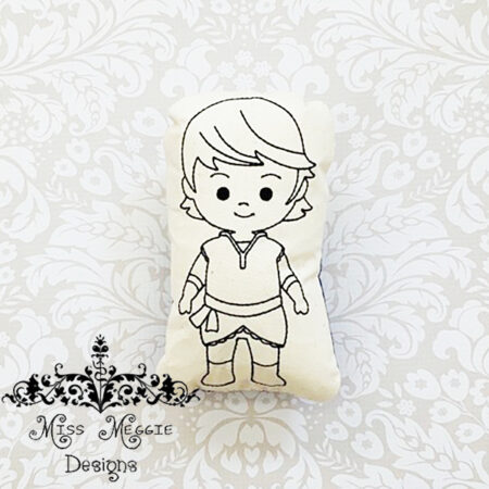 Doodle coloring stuffie doll krisoff ITH Embroidery design file