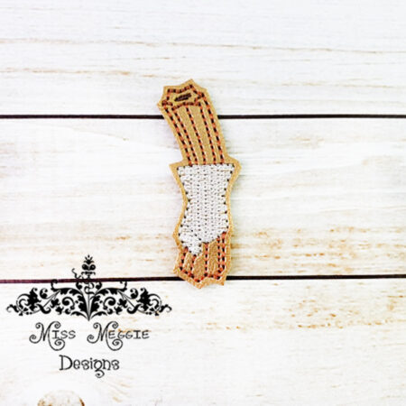 Churro plain feltie ITH Embroidery design file