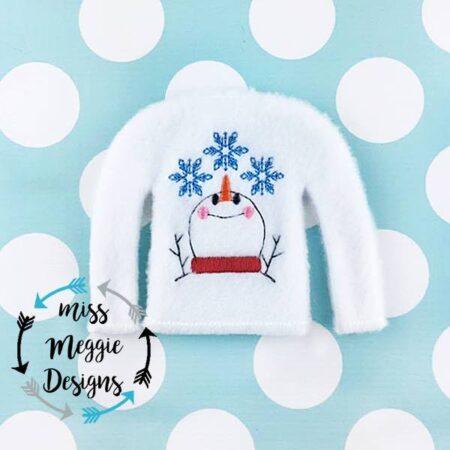 Snowman Doll Shirt ITH embroidery design file