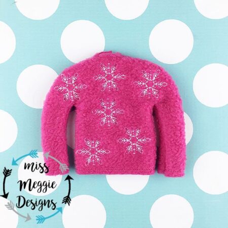 Snowflake winter Doll Shirt ITH embroidery design file