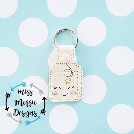 Kawaii Tea bag snaptab ITH Embroidery design file