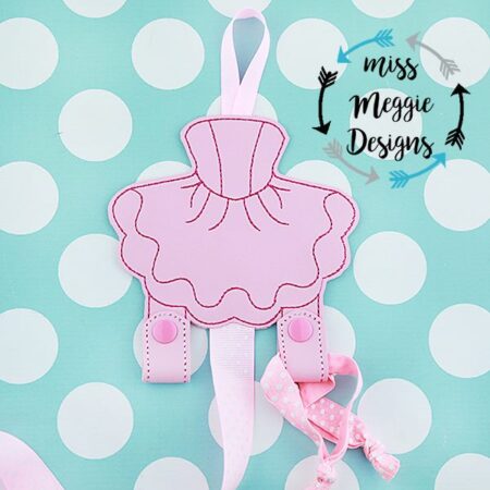 tutu Ballet dress Foe Bow Holder ITH Embroidery design file