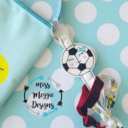 Soccer Ball Foe bag charm ITH Embroidery design file