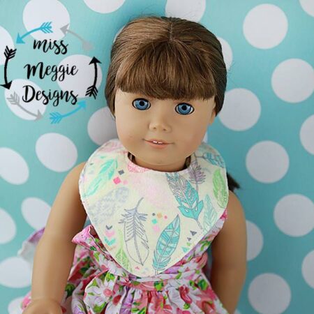 Baby doll Bib Bandana 5x7 in the hoop ITH design