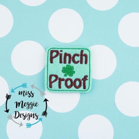 Pinch Proof Clover feltie ITH Embroidery design file
