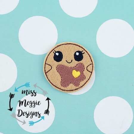 Kawaii Pancake Love feltie ITH Embroidery design file