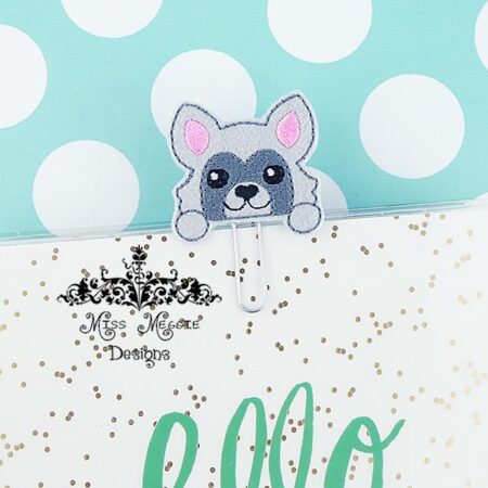 Peeking Puppy dog feltie ITH Embroidery design file