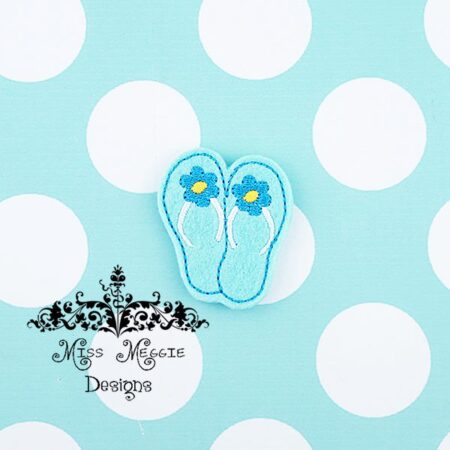 Summer Flip Flops  feltie ITH Embroidery design file