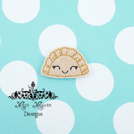 Kawaii Apple turnover feltie ITH Embroidery design file