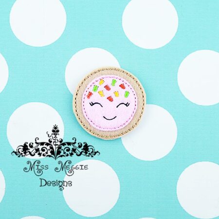 Kawaii Sugar Cookie feltie ITH Embroidery design file