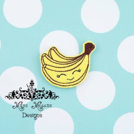 Kawaii Bananas feltie ITH Embroidery design file