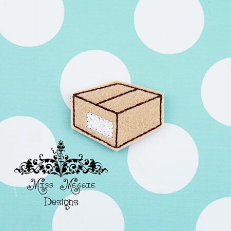 Shipping Box feltie ITH Embroidery design file