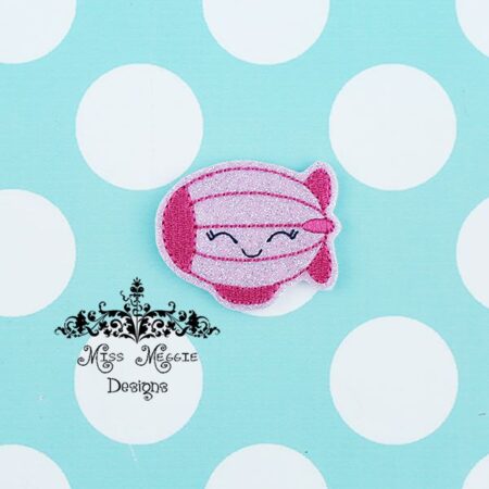 Kawaii Blimp feltie ITH Embroidery design file