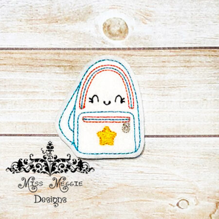 Kawaii backpack feltie ITH Embroidery design file