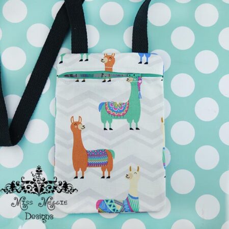 Crossbody Purse Zipper pouch ITH Embroidery design file