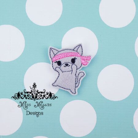 Ninja Kitty Cat Girl feltie ITH Embroidery design file