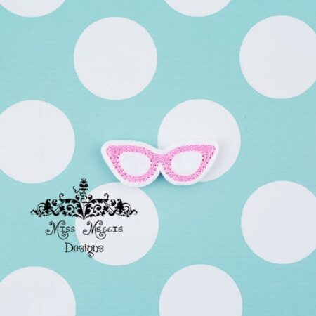 Vintage Glasses feltie ITH Embroidery design file